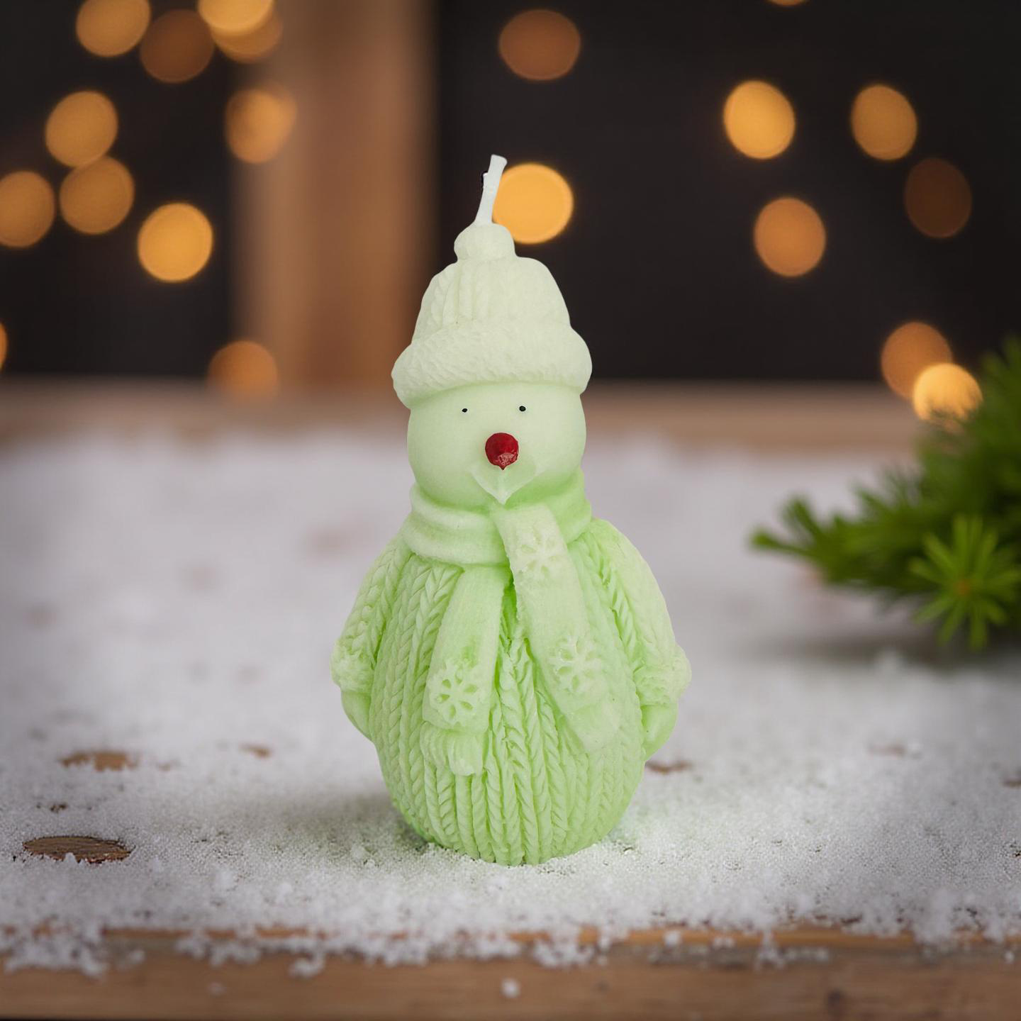 Snowman Candle