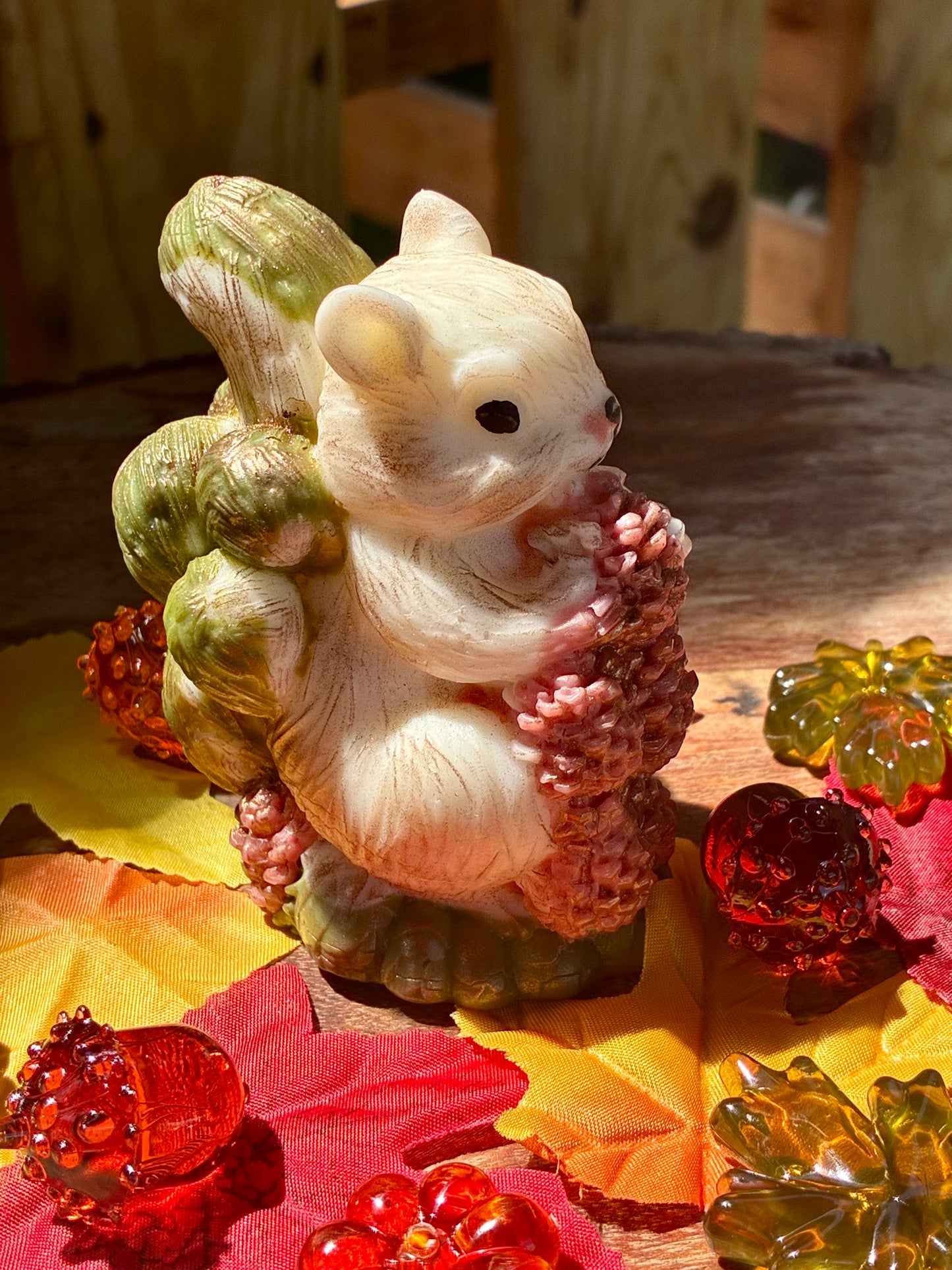 Autumn Squirrel Candle