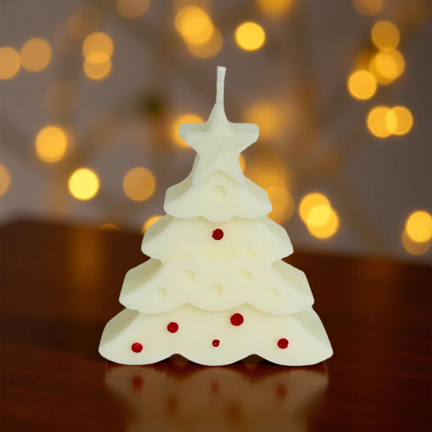 Snowy Tree Candle