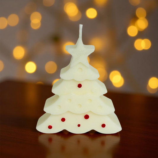 Snowy Tree Candle