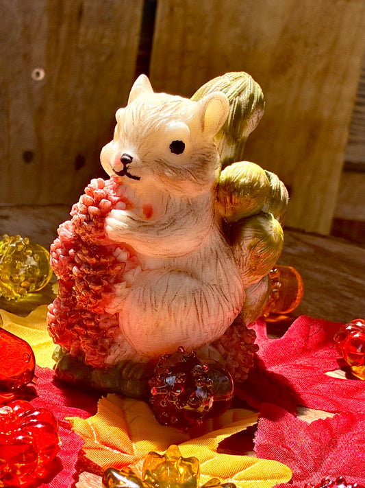 Autumn Squirrel Candle