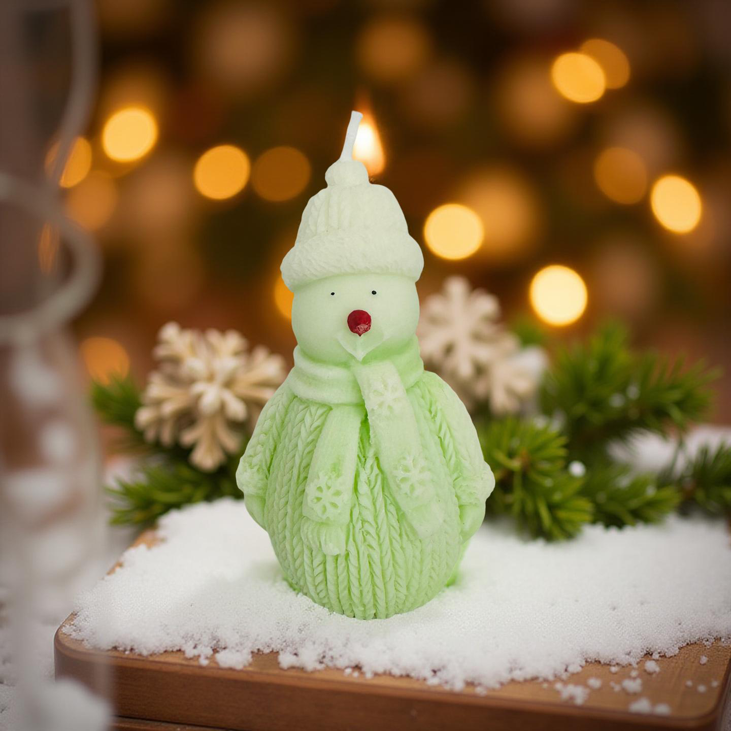 Snowman Candle